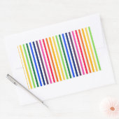 Sticker Rectangulaire Arc-en-ciel et rayures blanches (Enveloppe)