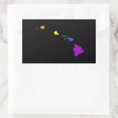 Sticker Rectangulaire Arc-en-ciel hawaïen (Sac)