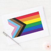 Sticker Rectangulaire Arc-en-ciel Lgbtq drapeau de la diversité gay (Enveloppe)
