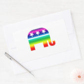 Sticker Rectangulaire Arc-en-ciel républicain d'origine (Enveloppe)