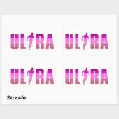 Sticker Rectangulaire Arc-en-ciel rose pourpre ultra-courant (Feuille)