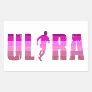 Sticker Rectangulaire Arc-en-ciel rose pourpre ultra-courant