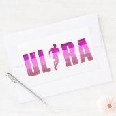 Sticker Rectangulaire Arc-en-ciel rose pourpre ultra-courant (Enveloppe)