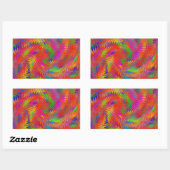 Sticker Rectangulaire Arc-en-ciel tissé (Feuille)