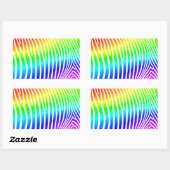 Sticker Rectangulaire Arc-en-ciel Zebra Stripes (Feuille)