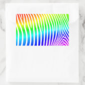 Sticker Rectangulaire Arc-en-ciel Zebra Stripes (Sac)