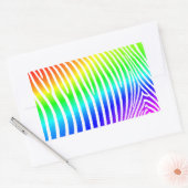 Sticker Rectangulaire Arc-en-ciel Zebra Stripes (Enveloppe)