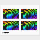 Sticker Rectangulaire Arc-en-ciel Zebra Stripes (Feuille)