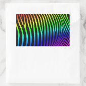 Sticker Rectangulaire Arc-en-ciel Zebra Stripes (Sac)