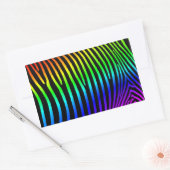Sticker Rectangulaire Arc-en-ciel Zebra Stripes (Enveloppe)