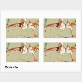 Sticker Rectangulaire Archery Pin-up (Feuille)