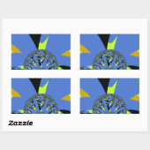Sticker Rectangulaire Arches cool avec sphères fractales Art Design (Feuille)