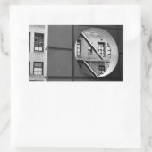 Sticker Rectangulaire Architecture circulaire et lignes Photo noir et bl (Sac)