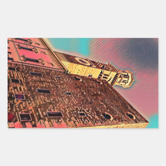 Sticker Rectangulaire Architecture italienne (Devant)