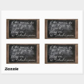 Sticker Rectangulaire Ardoise - Citation de W. Shakespeare - (Feuille)