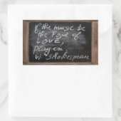 Sticker Rectangulaire Ardoise - Citation de W. Shakespeare - (Sac)