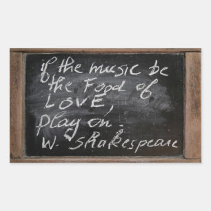 Sticker Rectangulaire Ardoise - Citation de W. Shakespeare -
