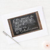 Sticker Rectangulaire Ardoise - Citation de W. Shakespeare - (Enveloppe)