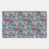 Sticker Rectangulaire argent holographique (Devant)