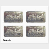 Sticker Rectangulaire Argent stagecoach (Feuille)