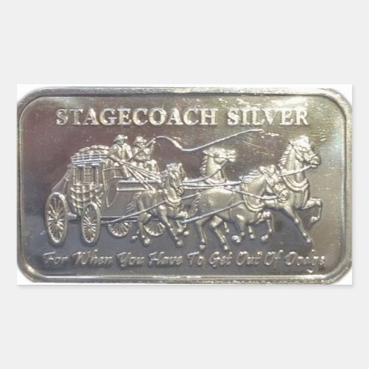 Sticker Rectangulaire Argent stagecoach (Devant)
