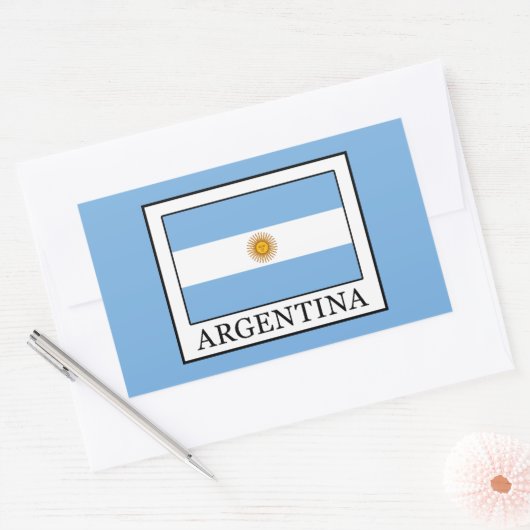 Sticker Rectangulaire Argentine (Enveloppe)