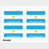 Sticker Rectangulaire argentine nom du symbole du drapeau du pays (Feuille)