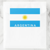 Sticker Rectangulaire argentine nom du symbole du drapeau du pays (Sac)