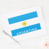 Sticker Rectangulaire argentine nom du symbole du drapeau du pays (Enveloppe)