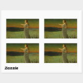 Sticker Rectangulaire Ariane à Naxos John Atkinson Grimshaw (Feuille)