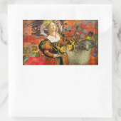 Sticker Rectangulaire Aries Orange Woman : Collage d'art antique gothiqu (Sac)