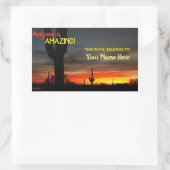 Sticker Rectangulaire "Arizona is Amazing !" Cactus Sunset Sonoran (Sac)