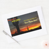 Sticker Rectangulaire "Arizona is Amazing !" Cactus Sunset Sonoran (Enveloppe)
