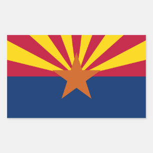 Sticker Rectangulaire Arizona State Flag, États-Unis