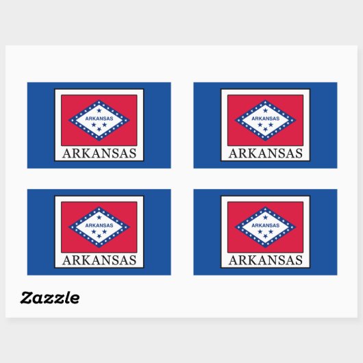 Sticker Rectangulaire Arkansas (Feuille)