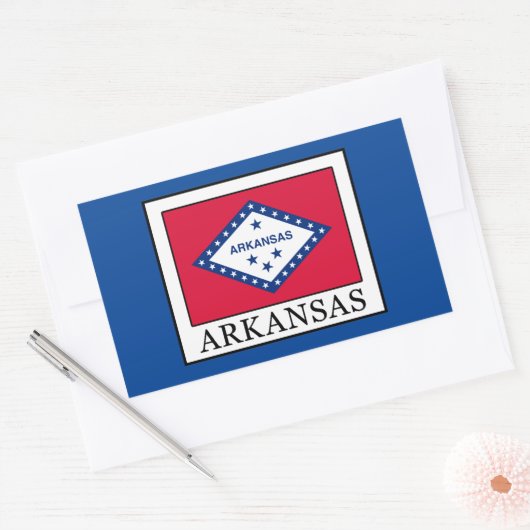Sticker Rectangulaire Arkansas (Enveloppe)