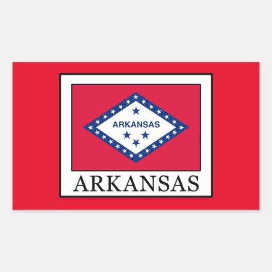 Sticker Rectangulaire Arkansas (Devant)