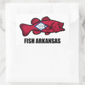 Sticker Rectangulaire Arkansas de poissons (Sac)