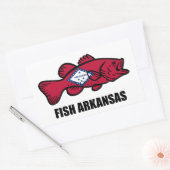 Sticker Rectangulaire Arkansas de poissons (Enveloppe)