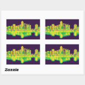 Sticker Rectangulaire Arlington Texas Skyline (Feuille)