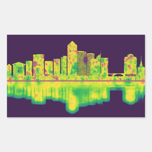 Sticker Rectangulaire Arlington Texas Skyline (Devant)