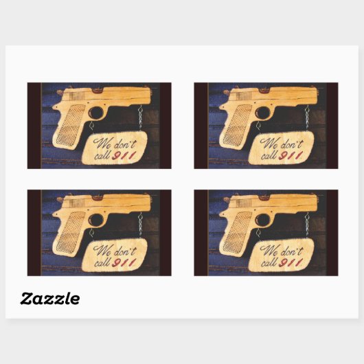 Sticker Rectangulaire Arme (Feuille)