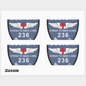 Sticker Rectangulaire ARMÉE 236e détachement Médicale de l'aviation Pa m (Feuille)