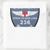 Sticker Rectangulaire ARMÉE 236e détachement Médicale de l'aviation Pa m (Sac)