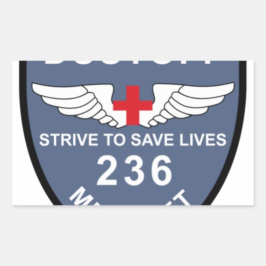 Sticker Rectangulaire ARMÉE 236e détachement Médicale de l'aviation Pa m (Devant)