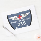 Sticker Rectangulaire ARMÉE 236e détachement Médicale de l'aviation Pa m (Enveloppe)