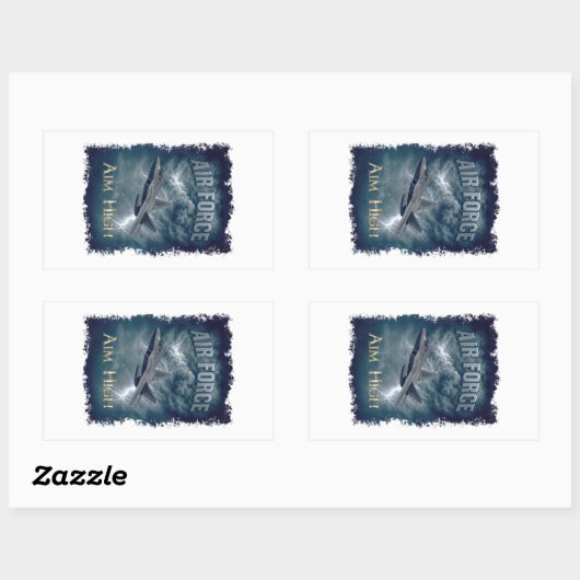 Sticker Rectangulaire Armée de l'Air (USAF) (Feuille)
