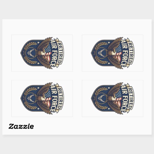 Sticker Rectangulaire Armée de l'Air (USAF) (Feuille)