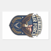 Sticker Rectangulaire Armée de l'Air (USAF) (Devant)