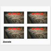 Sticker Rectangulaire Armée de terre de CHINE (Feuille)